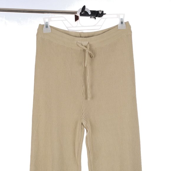 Cider Light Green Beige Ribbed Pants Women's Large - Picture 2 of 7